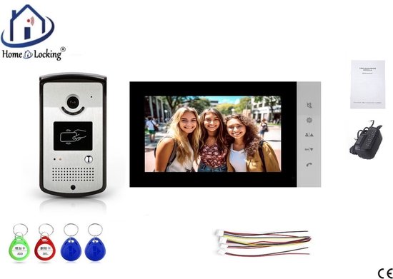 Home-Locking complete deur videofoon 4 draads.DT-2245 van Home-Locking