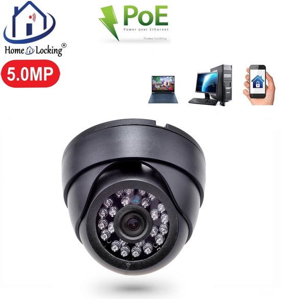 Home-Locking POE IP-camera dome met bewegingsdetectie 5.0MP. C-1240 van Home-Locking