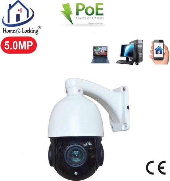 Home-Locking POE PTZ IP-camera met bewegingsdetectie 5.0MP. C-1249 van Home-Locking