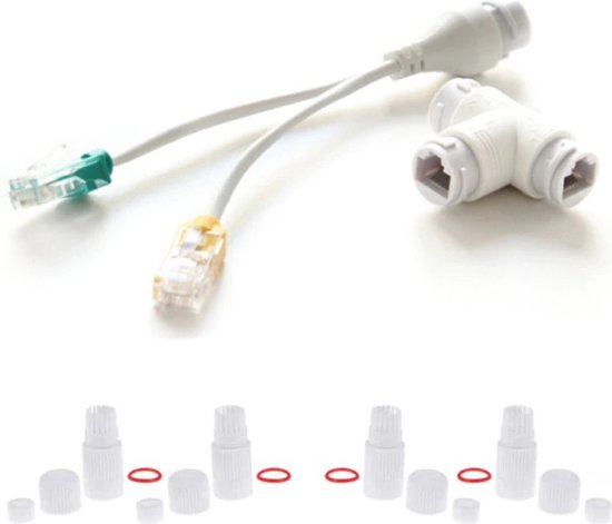 Home-Locking POE-splitter voor aansluiten van 2 IP-camera's op 1 UTP kabel RJ-652. van Home-Locking