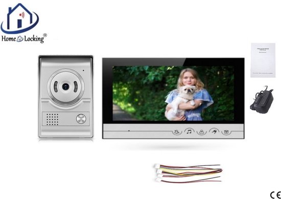 Home-Locking videofoon met 1 binnen 9" paneel.DT-2221-1-1 van Home-Locking