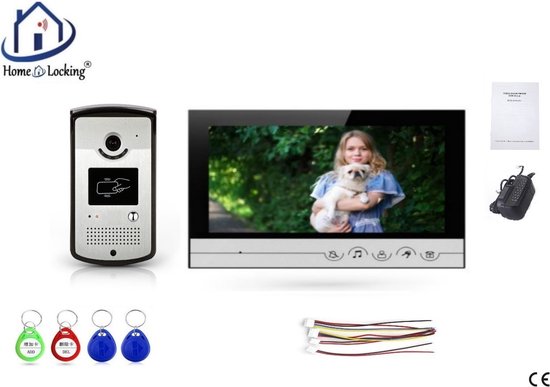 Home-Locking videofoon met 1 binnen 9" paneel.DT-2225-1-1 van Home-Locking