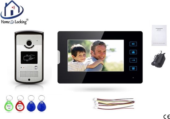 Home-Locking videofoon met 1 binnen paneel.DT-2200-1-1 van Home-Locking