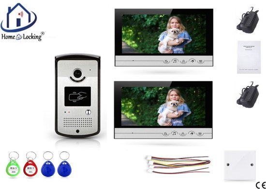 Home-Locking videofoon met 1 binnen paneel.DT-2201-1-1 van Home-Locking
