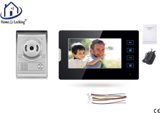 Home-Locking videofoon met 1 binnen paneel.DT-2206-1-1 van Home-Locking