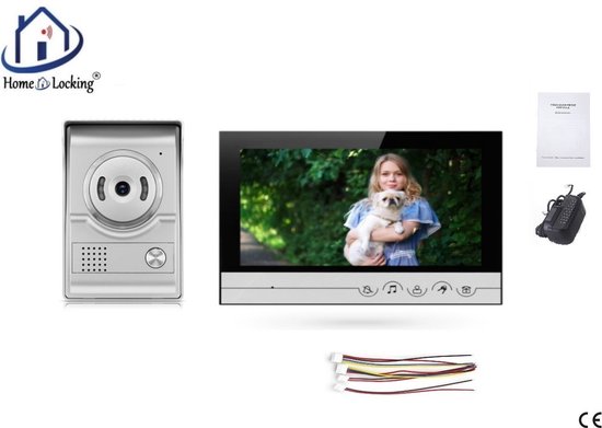 Home-Locking videofoon met 1 binnen paneel.DT-2207-1-1 van Home-Locking