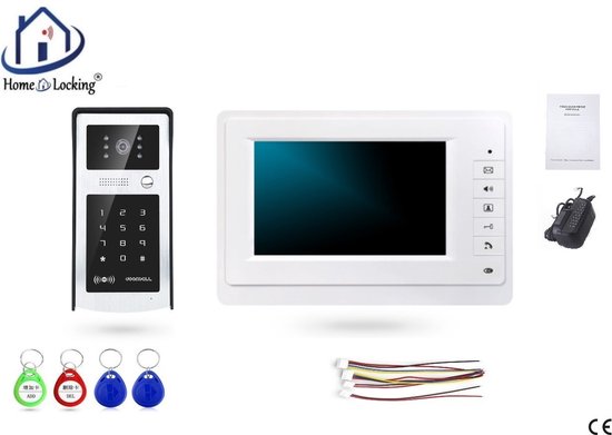 Home-Locking videofoon met 1 binnen paneel.DT-2217-1-1 van Home-Locking
