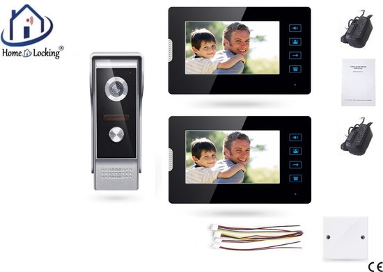 Home-Locking videofoon met 2 binnen panelen.DT-2210-1-2 van Home-Locking