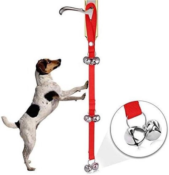 Honden Deurbel - Training Bel - Zindelijkheidstraining - 7 Duidelijke Bellen - Verstelbaar - Rood