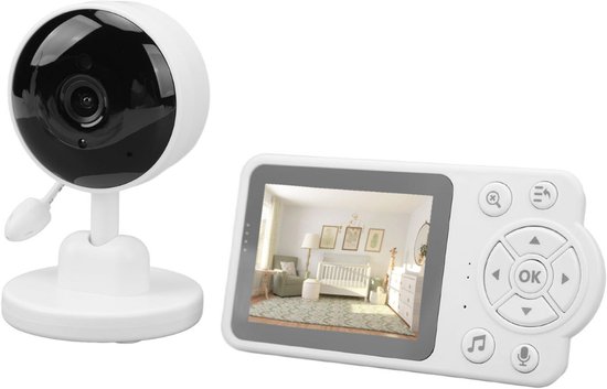 Hondencamera - Huisdiercamera - Babyfoon met Camera en App - Baby Monitor - Full HD - Wit van BluMill