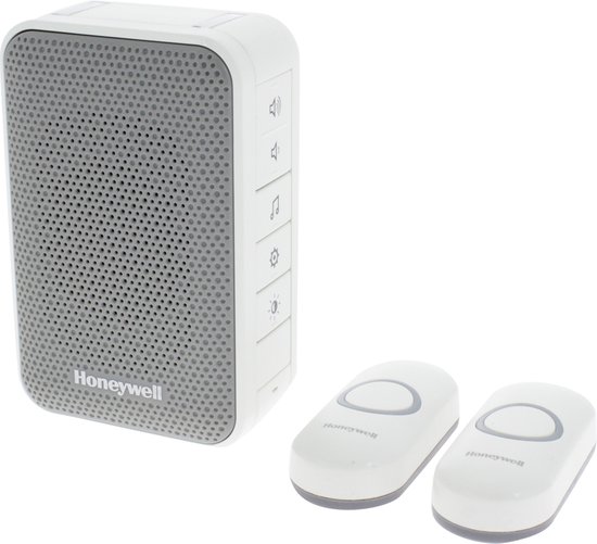 Honeywell DC313NFB - Draadloze deurbelset met 2 deurdrukkers - Wit