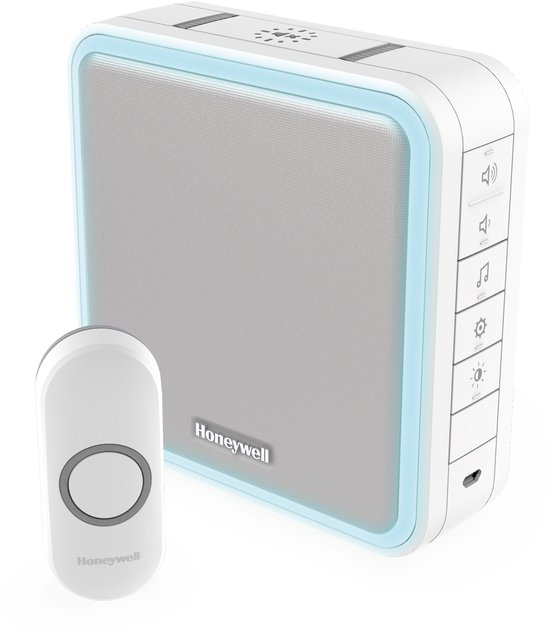 HONEYWELL GONG DRAADLOOS PORTABLE HALOG 200M WIT DC915N