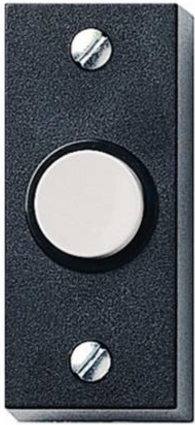 Honeywell Stijlvolle beldrukker - zwart - witte drukknop - 24x55 mm
