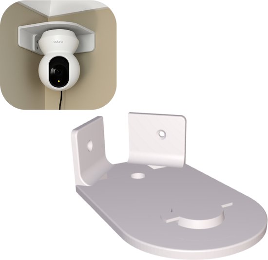 Houder Geschikt Voor TP-Link Tapo C200 - Hoekbeugel - Muurbeugel voor Tapo C200 & Tapo C210 - inclusief schroeven en plugs van Merkloos