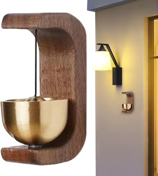 Houten Deurbel met Magneet - Klassiek Model voor Woning, Winkel of Klaslokaal