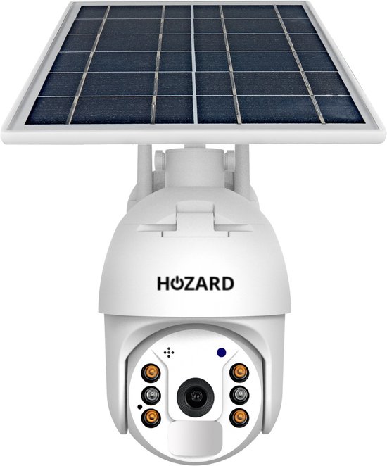 Hozard® 4G Beveiligingscamera - 2K Buiten Camera op Zonnepanelen - Slimme AI Detectie van Hozard