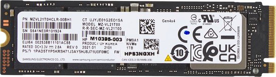 HP 1TB PCIe-4x4 NVMe Solid State Drive van Merkloos