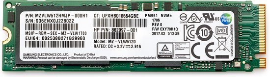 HP 1TB PCIe 4x4 NVMe TLC SSD M.2 PCI Express 4.0 van HP