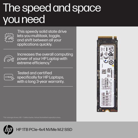 HP 1TB PCIe4x4 NVMe M.2 SSD van HP
