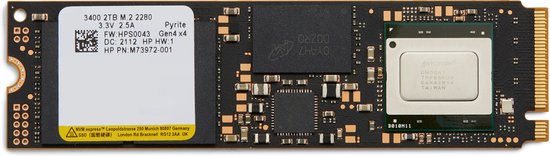 HP 2TB PCIe-4x4 NVMe Solid State Drive van Merkloos