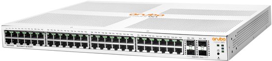 HPE Aruba Networking Aruba Instant On 1930 48G Class4 PoE 4SFP/SFP+ 370W Managed L2+ Gigabit Ethernet (10/100/1000) Power over Ethernet (PoE) 1U Wit van Merkloos