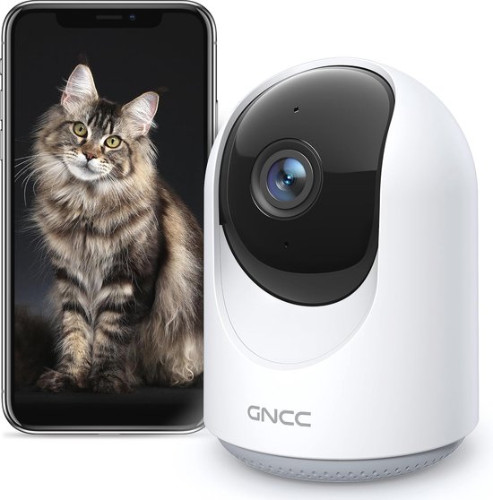Huisdiercamera met 1080P Resolutie en Nachtzicht - Beweeg en Geluid Detectie, 2-Weg Audio, Cloud en SD Opslag van Ik weet het niet.