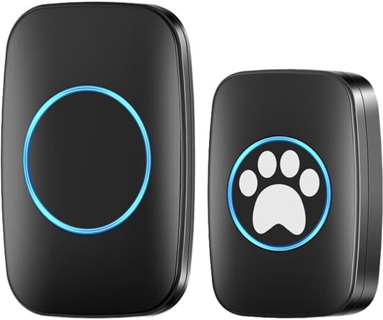 Huisdieren, draadloze trainingsbel, draadloze hondenbel/kattenbel, IP44 waterdicht, met 60 beltonen en 5 niveaus instelbaar volume, voor honden en katten