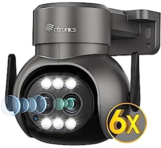 Hybride Zoom Bewakingscamera voor Buiten - Wifi, PTZ IP-camera met Nachtzicht en 2-weg Audio van Merkloos