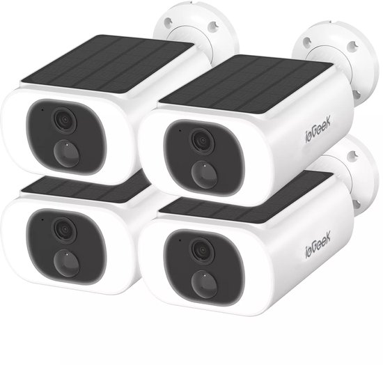 ieGeek 2K beveiligingscamera - buitencamera wifi draadloos ingebouwd zonnepaneel - 2-Wegs Audio - Nachtzicht in Kleur van ieGeek