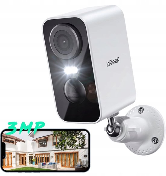 ieGeek 2K Bewakingscamera voor buiten - bewaking buiten - wifi - nachtzicht - PIR - 2-weg audio - werkt met Alexa van ieGeek