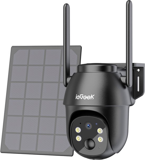 ieGeek Beveiligingscamera 4G LTE - Simkaart - Outdoor Zonne - 2K 3MP - 360° Draadloze Bewaking - Camerabewaking met Nachtzicht - IP66 Waterdichte Buitencamera Zonder Wifi - PIR-Detectie - App-Bediening - Tweeweg Audio van Merkloos