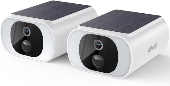 ieGeek beveiligingscamera voor buiten - draadloos - 2K-resolutie - camera met zonnepaneel van ieGeek