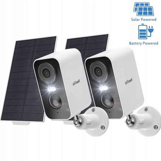 ieGeek Draadloze WiFi Bewakingscamera voor Buiten/Binnen - 2K IP-camera met Nachtzicht in Kleur - Tweewegaudio - PIR-bewegingsdetectie - Geluidssignaal - AI-detectie van ieGeek