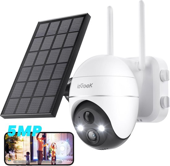 ieGeek Solar Bewakingscamera Outdoor Draadloze 3K Super HD PTZ CCTV Camera Wi-Fi Bewakingscamera Home Security Kleur Nachtzicht PIR Menselijke Detectie Twee-weg Audio van ieGeek