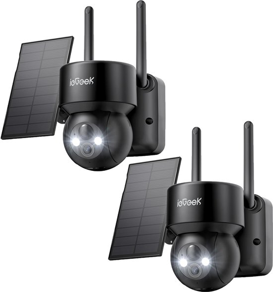 ieGeek Superior Beveiligingscamera Buiten – 2K HD 3MP - Buiten Camera Met Nachtzicht – Buitencamera - Bewakingscamera voor Buiten - Met WiFi en APP - 2 Stuks van Merkloos