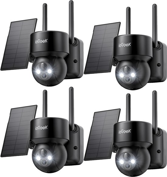 ieGeek Superior Beveiligingscamera Buiten – 2K HD 3MP - Buiten Camera Met Nachtzicht – Buitencamera - Bewakingscamera voor Buiten - Met WiFi en APP - 4 Stuks