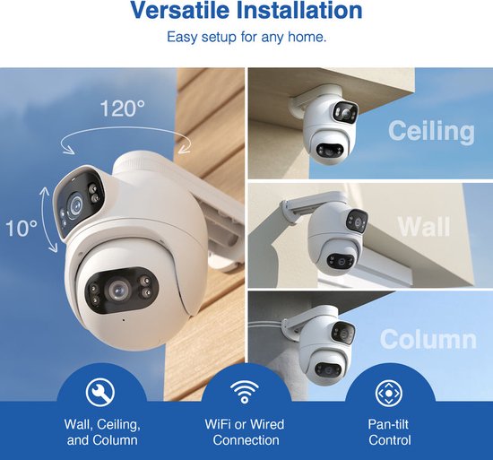 IMILAB EC6 Dual IP-beveiligingscamera Buiten 1920 x 1080 Pixels Plafond/muur