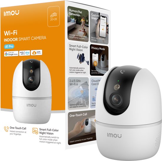 Imou A1 Pro 2K - Beveiligingscamera - Binnen - Oproepknop - Huisdierdetectie