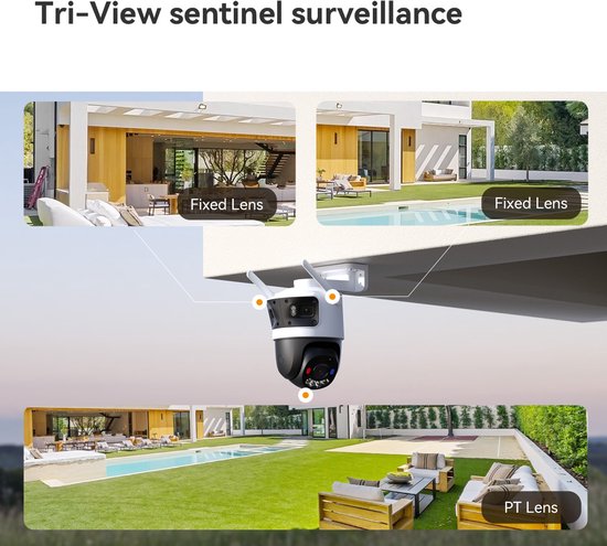 Imou Cruiser Triple Torentje IP-beveiligingscamera Buiten 2880 x 1620 Pixels Plafond/muur van Imou