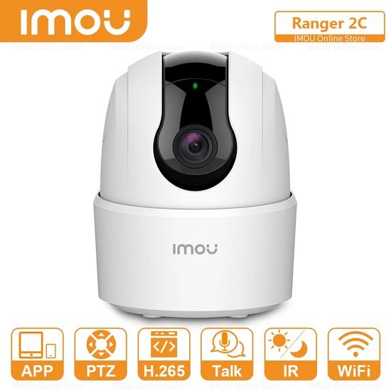 Imou Ranger 2C - Slimme 1080P beveiligingscamera met Human Detection, Nachtzicht en Draadloos Wi-Fi voor Thuisbeveiliging