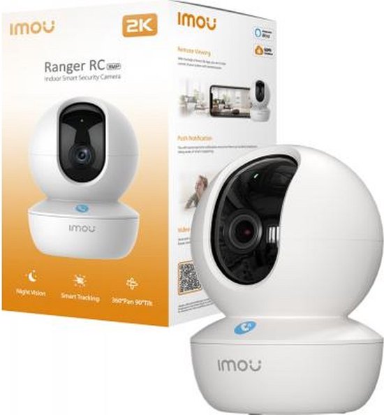 IMOU Ranger RC 2K Beveiligingscamera Binnen – 3MP – Draaibaar 360° – WiFi – AI Persoonsdetectie – Nachtzicht – Smart Tracking