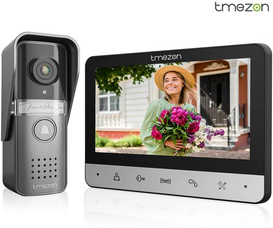 Innovastore Slimme deurbel - Deurbel - Video deurbel - Draadloze videodeurbel - Deurtelefoon - Deurbel intercom - Binnenmonitor