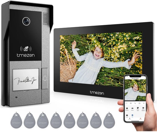 Innovastore Slimme deurbel - Draadloze/Bedrade deurbel - 7inch video intercom - Deurtelefoon - Intercomsysteem - Binnenmonitor