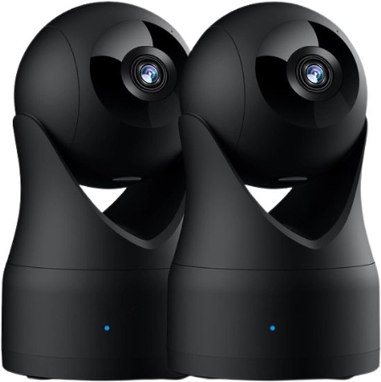 Intelectro Beveiligingscamera 2 Pack - Bewakingscamera Duo voor ultieme Thuisveiligheid - Geavanceerd Infrarood Nachtzicht - Bewegingsdetectie - Twee Weg Audio - 360° Volledig Beeld - Heldere Live Video - Zwart - Levering Sneller dan Aangegeven! van Merkloos