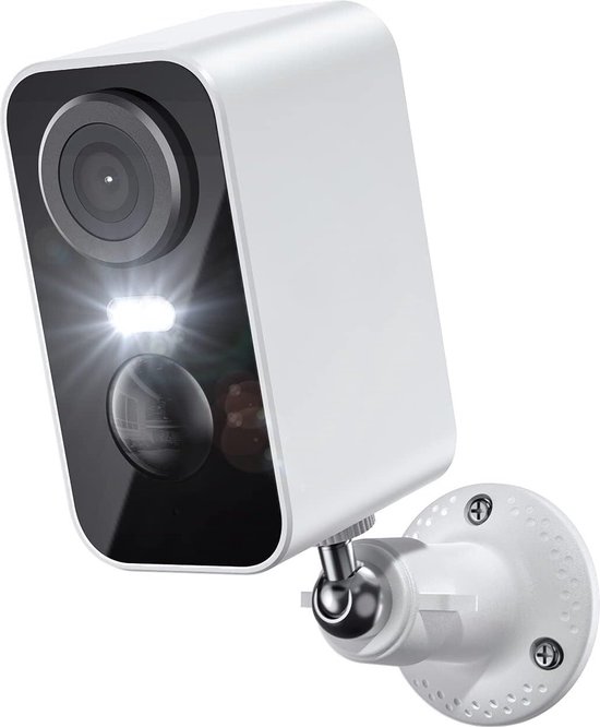 Intelectro Draadloze Beveiligingscamera - Jouw Ultieme Beveiligingspartner voor 24/7 Bescherming! - 2K QHD Camera - Gekleurde Nachtvisie - Bewegingsdetectie - Ingebouwde Sirene Alarm - Twee Weg Audi- Wit - Levering Sneller dan Aangegeven! van Merkloos
