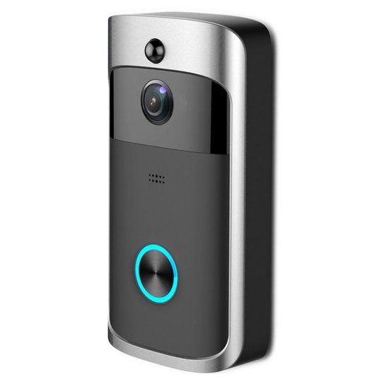 Intelligente visuele intercom draadloze deurbel home WIFI remote video deurbel, zilver zwart van Cafago