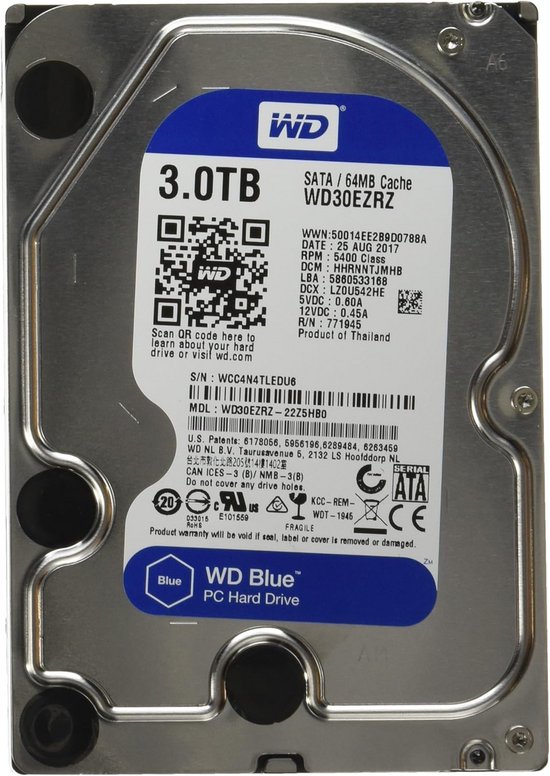 Interne 3TB Desktop Harde Schijf 3,5 inch 64MB SATA 6Gb/s Opslag van Merkloos