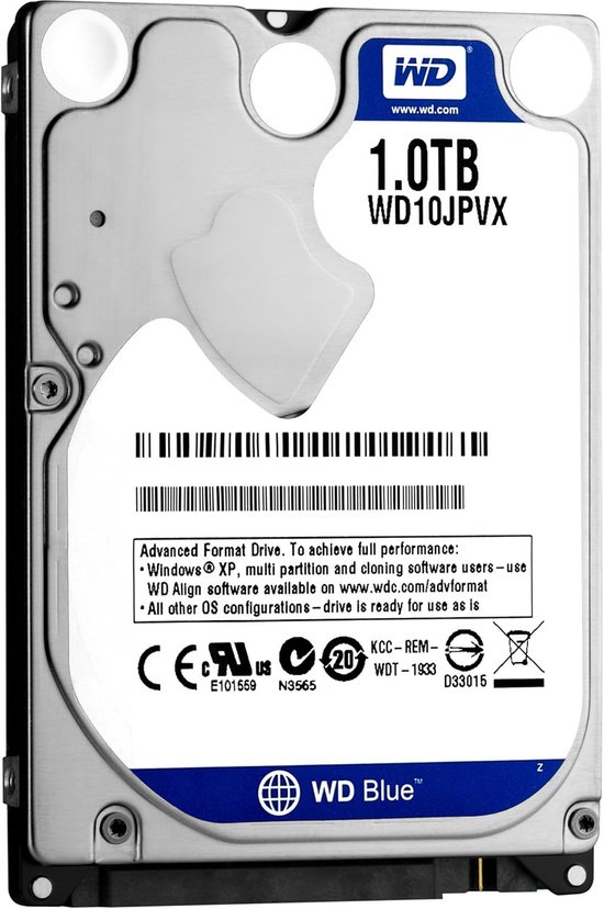Interne Harde Schijf 1TB 2.5 Inch 5400 RPM voor Laptop of PC van Merkloos