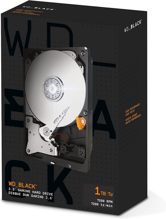 Interne Harde Schijf 1TB Zwart Snel 7200rpm SATA III van Merkloos