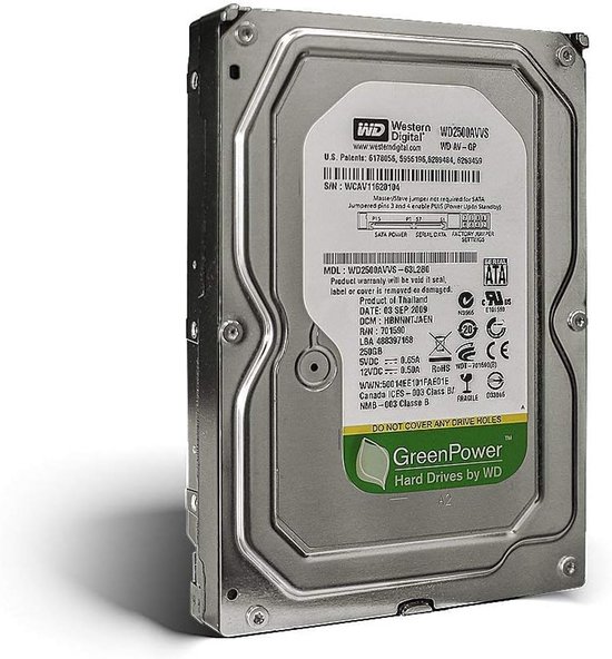 Interne Harde Schijf 250GB SATA 5400 RPM voor Desktop en NAS van Merkloos